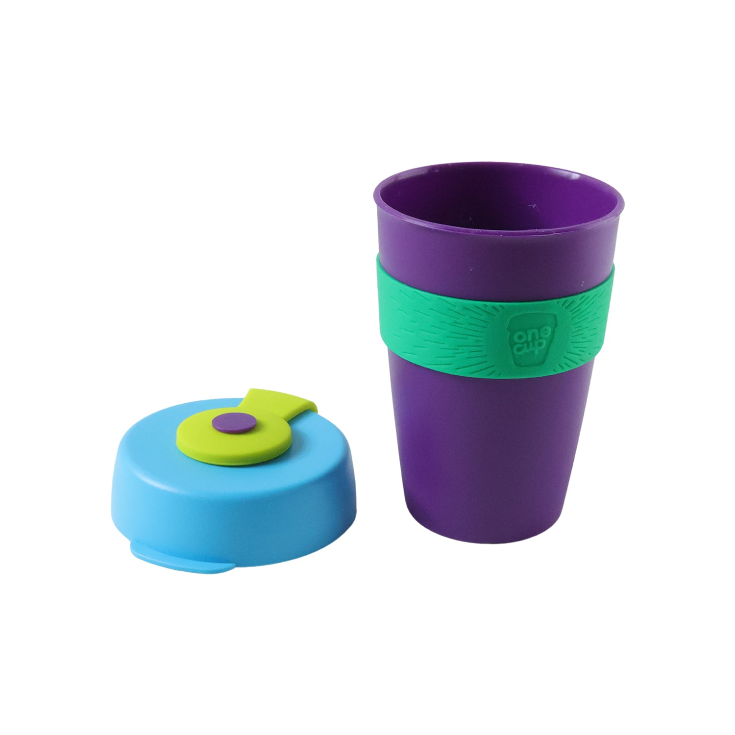 Reusable Colorful Travel Mug With Secure Silicone Lid (1 Pc 400 Ml)