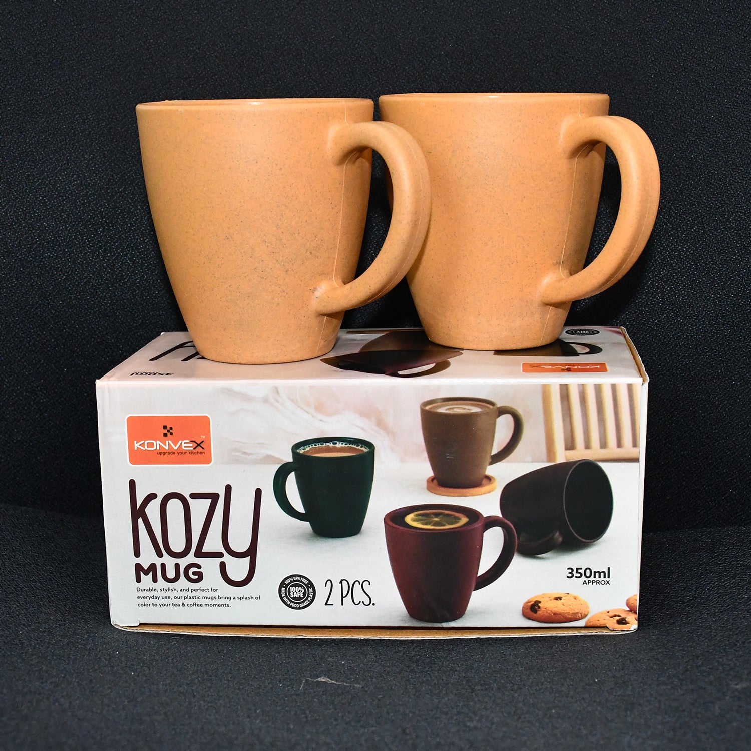 Konvex Premium Coffee And Tea Mugs (2 Pc 350ml)