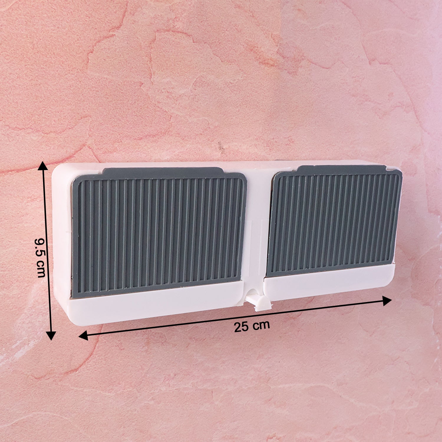 Wall Mounted 4-compartment Bathroom Storage Soap Holder