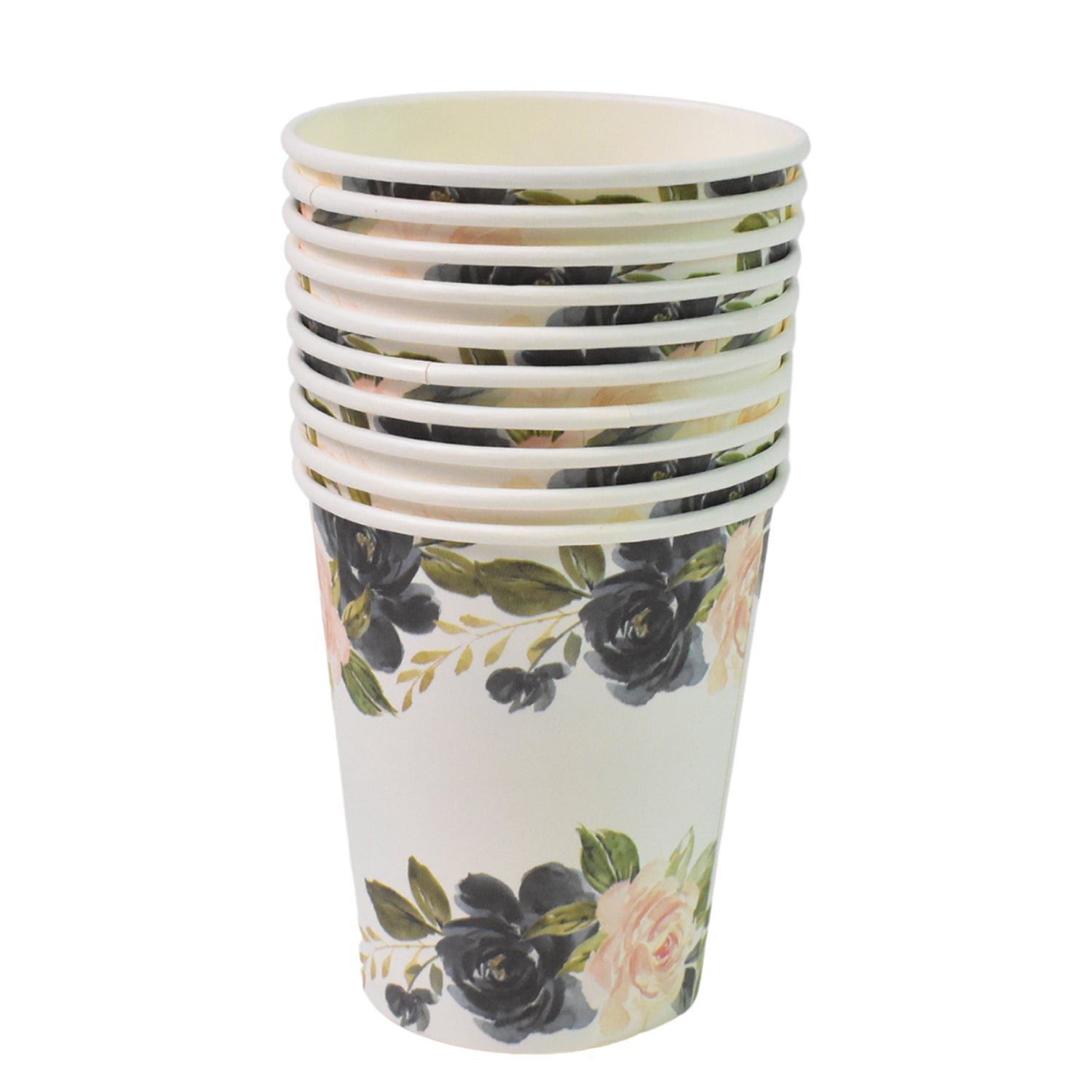 Disposable Paper Cups Disposable Tea Coffee Cups (10 Pcs Set Mix Color Design)