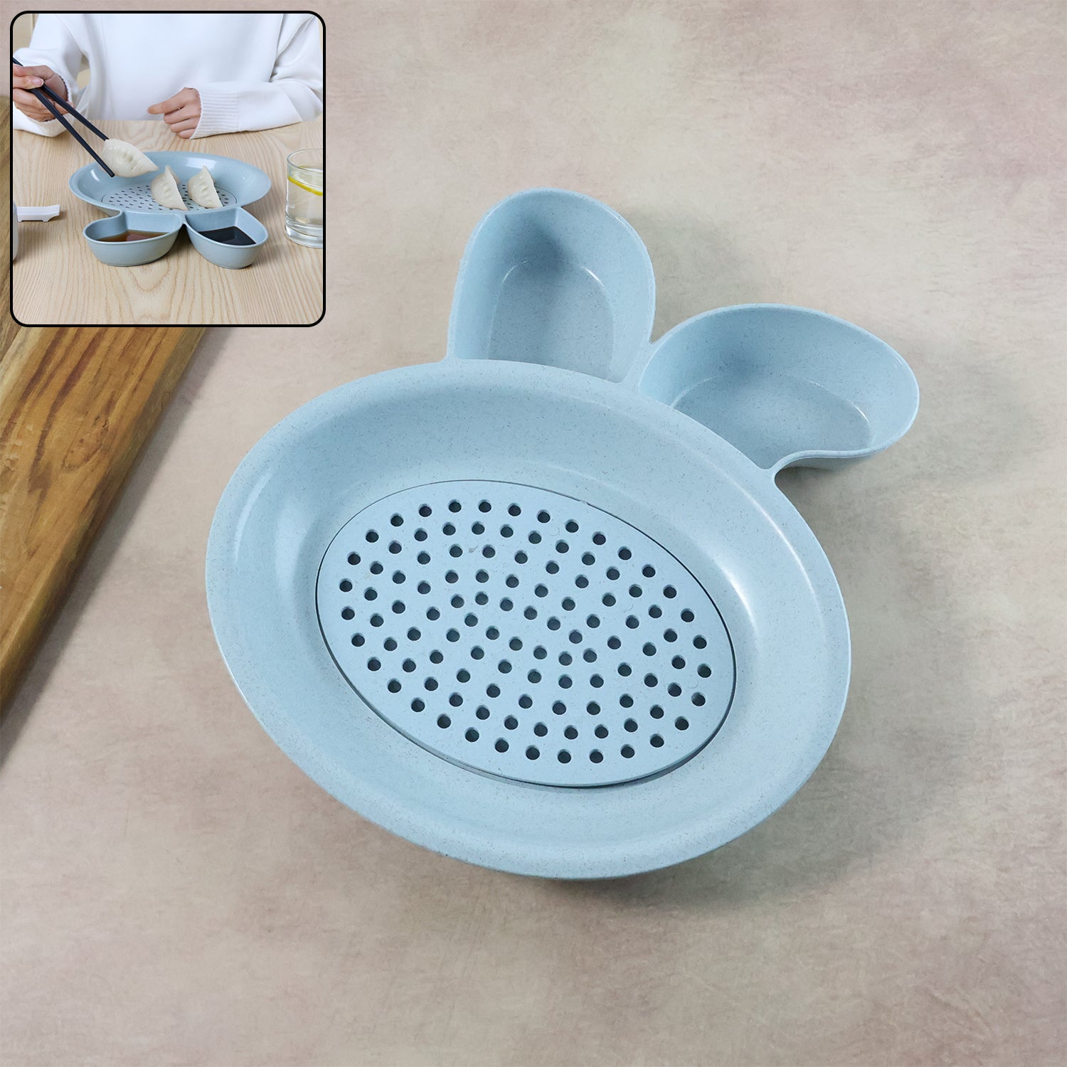 Multi-purpose Dumpling Snack Serving Plate (1 Pc)