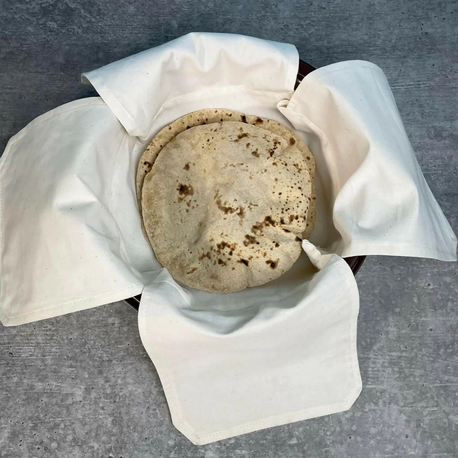 Multipurpose Cotton Roti Cloth Cover Round Roti Cover (51 X 51 Cm Pack Of 2 )