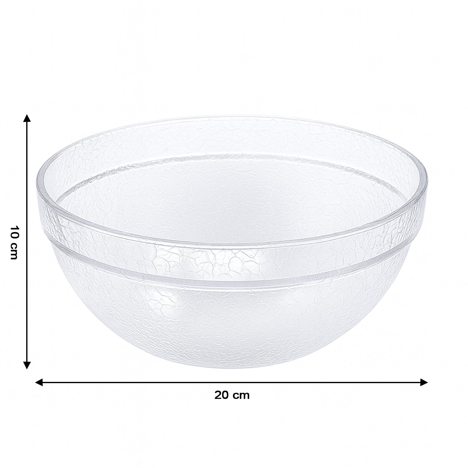 Transparent Idli Mixing Serving Bowl Textured Plastic Kitchen Bowl (1 Pc)