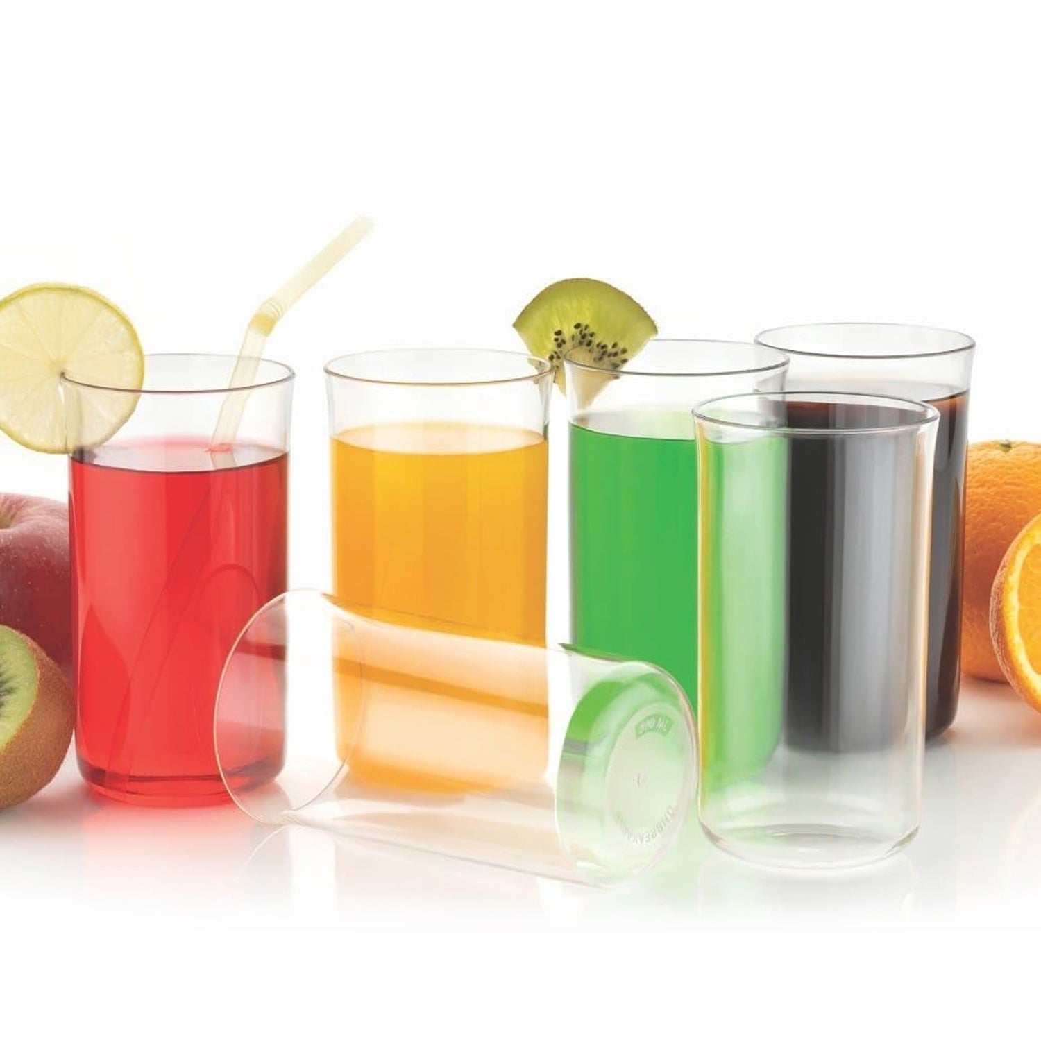 Glossy Plastic Glass Set (6 Pc 300 Ml)