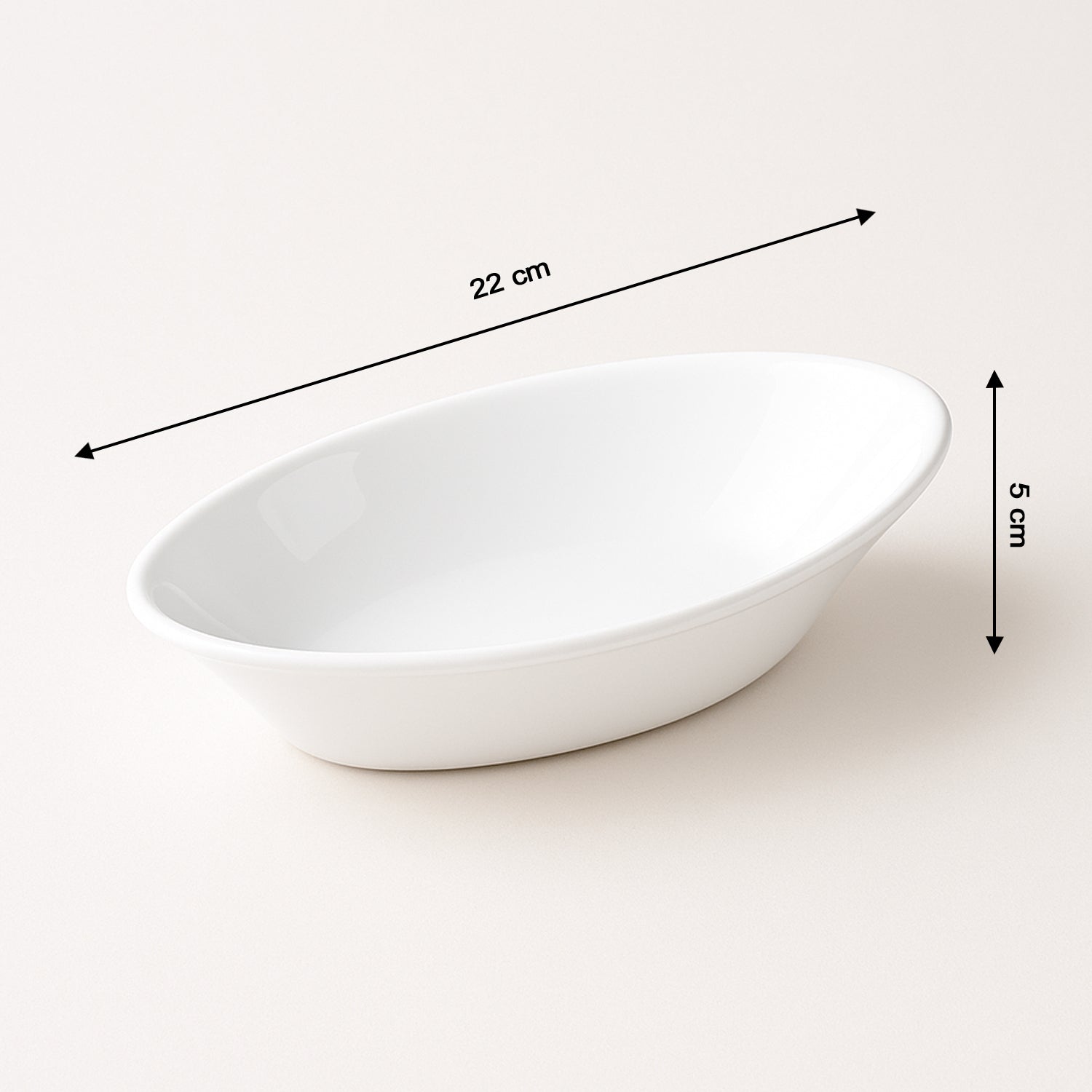 Plastic Marin Serving Bowl Elegant Oval Deep Bowl (1 Pc White)