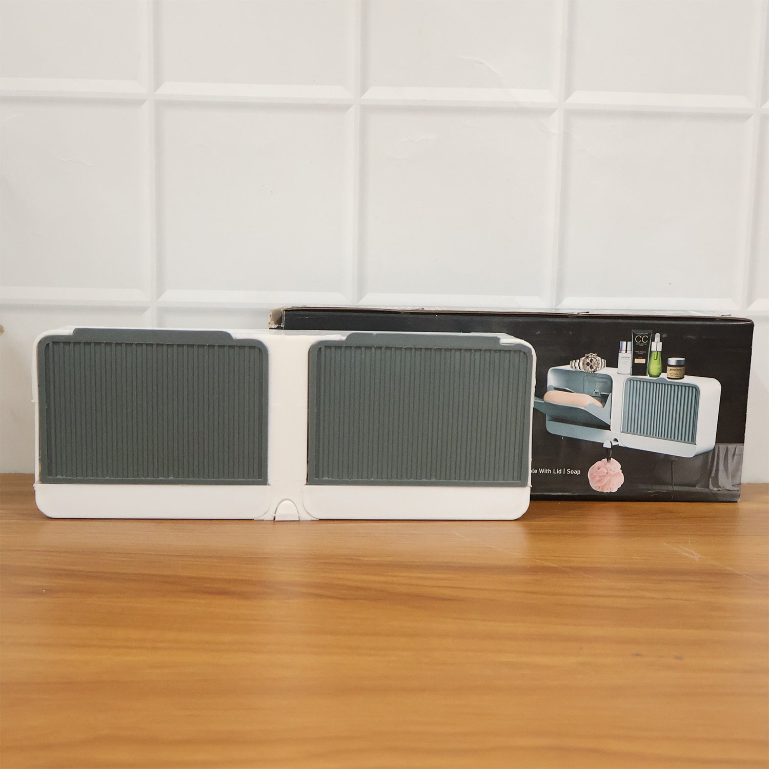 Wall Mounted 4-compartment Bathroom Storage Soap Holder