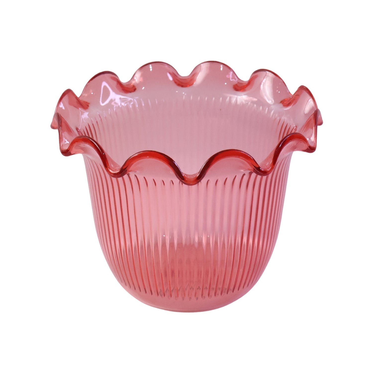 Decorative Ruffled Flower Pot Planter Vase For Home Table And Plant Decor (1 Pc)