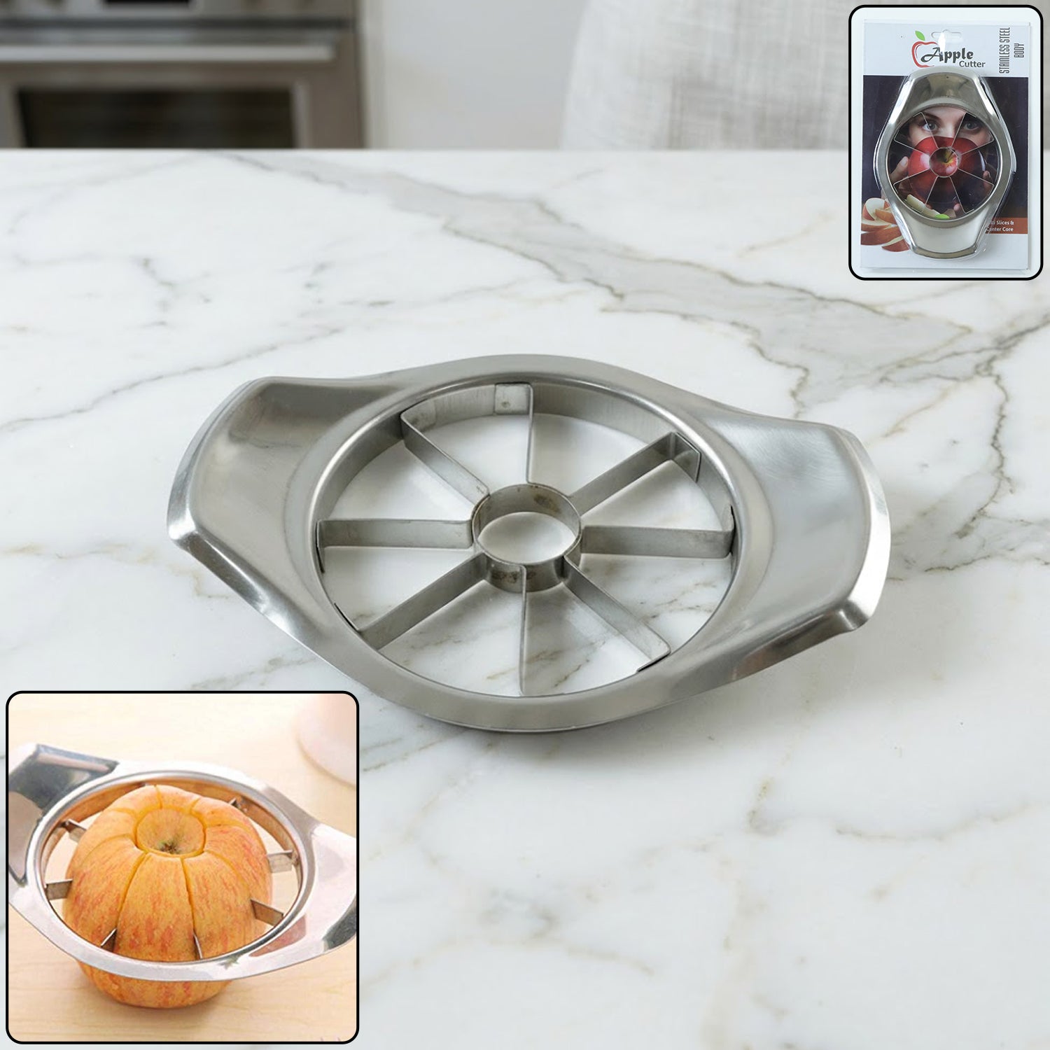 Heavy Duty Stainless Steel Apple Cutter Slicer (1 Pc)