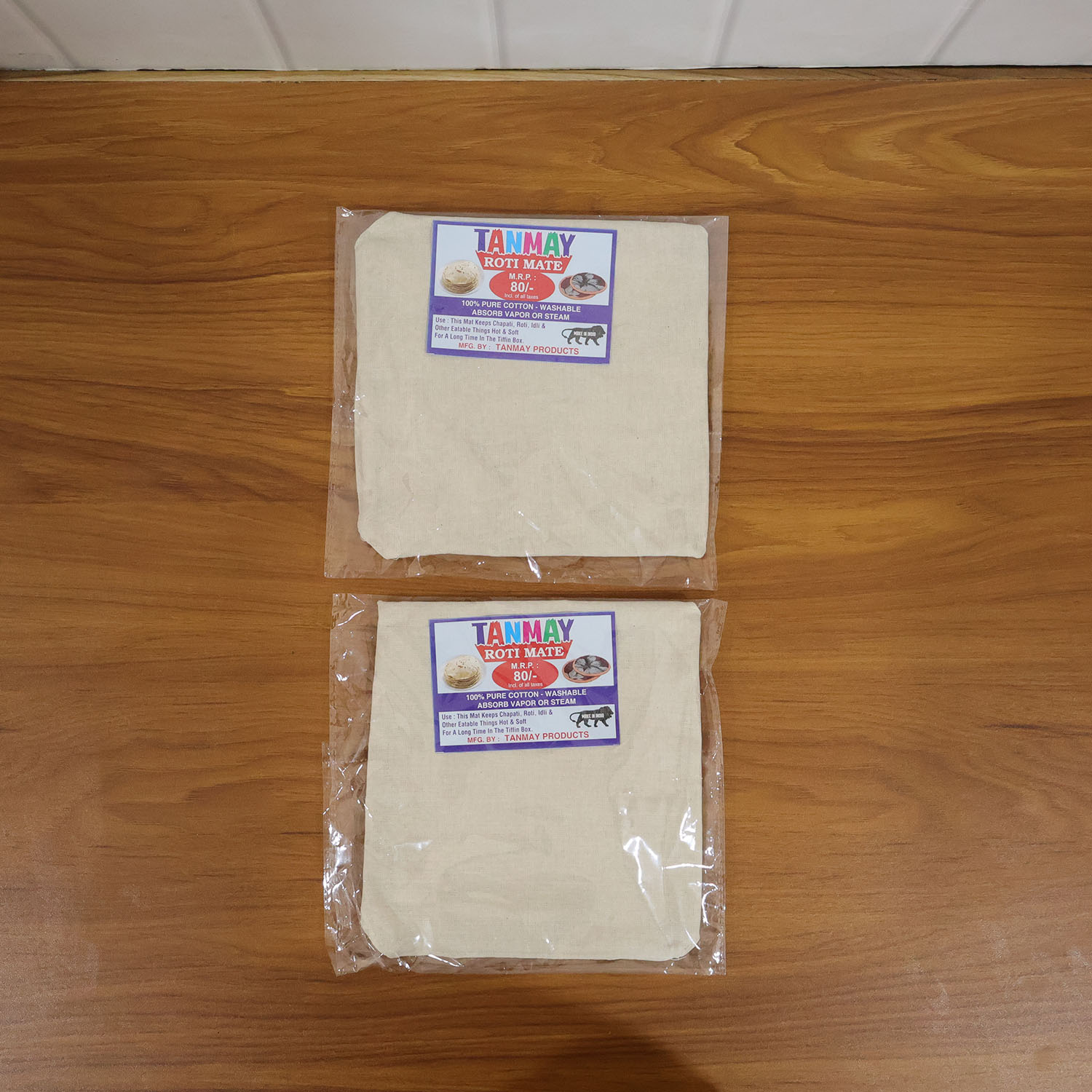 Multipurpose Cotton Roti Cloth Cover Round Roti Cover (51 X 51 Cm Pack Of 2 )