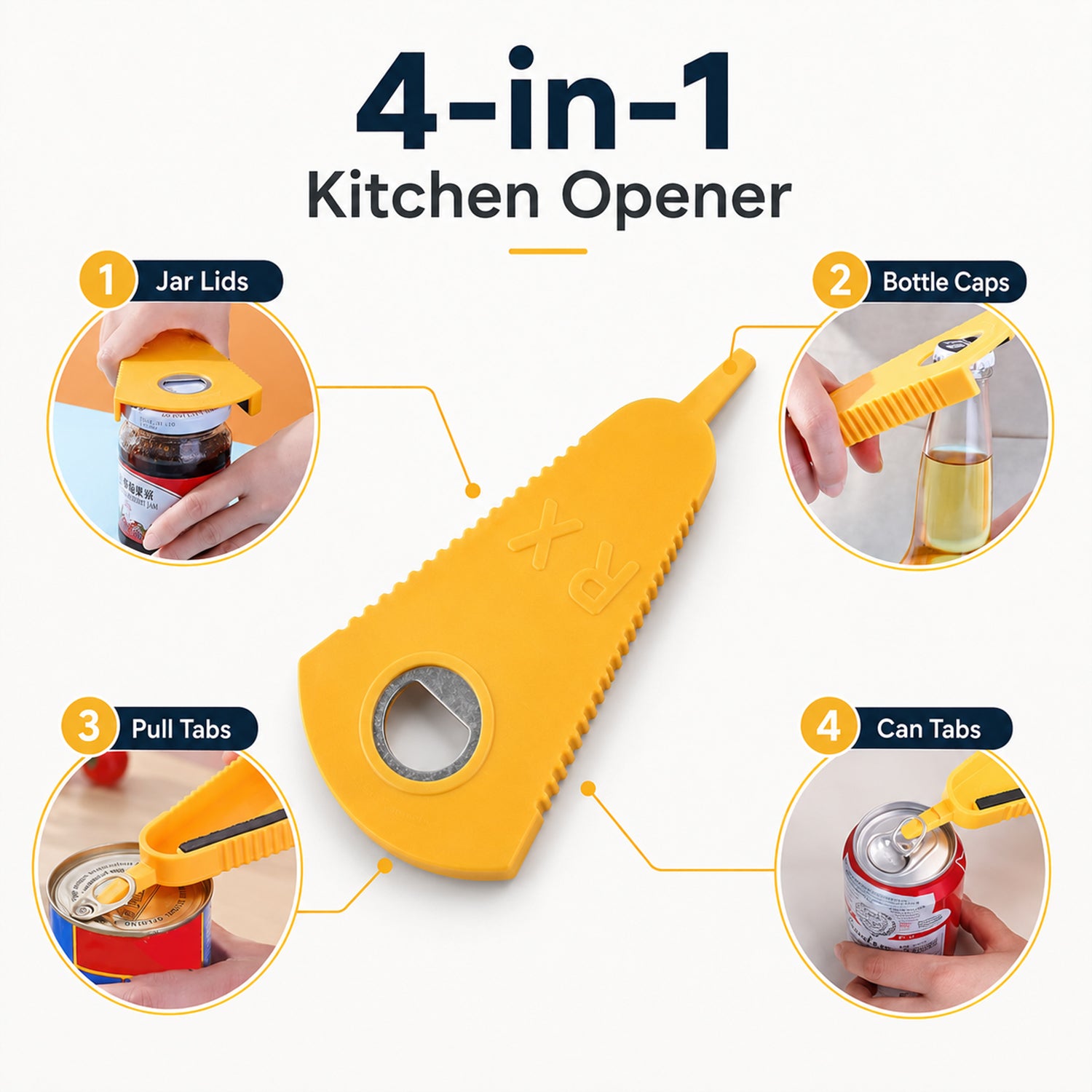 Bottle Opener Tool Stainless Steel Multipurpose Can Opener For Kitchen Bar (1 Pc)