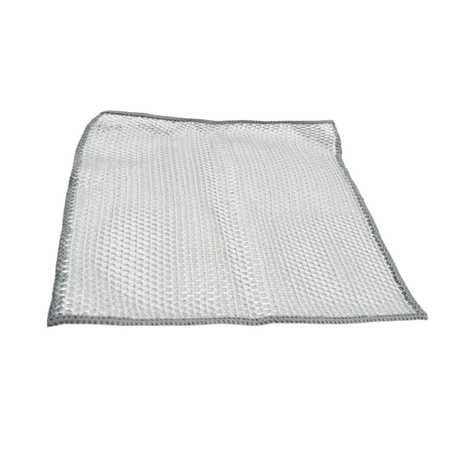 5564 Double-sided Multipurpose Microfiber Cloths Stainless Steel Scrubber Non-scratch Wire Dishcloth Durable Kitchen Scrub Cloth (1 Pc 20x20 Cm)
