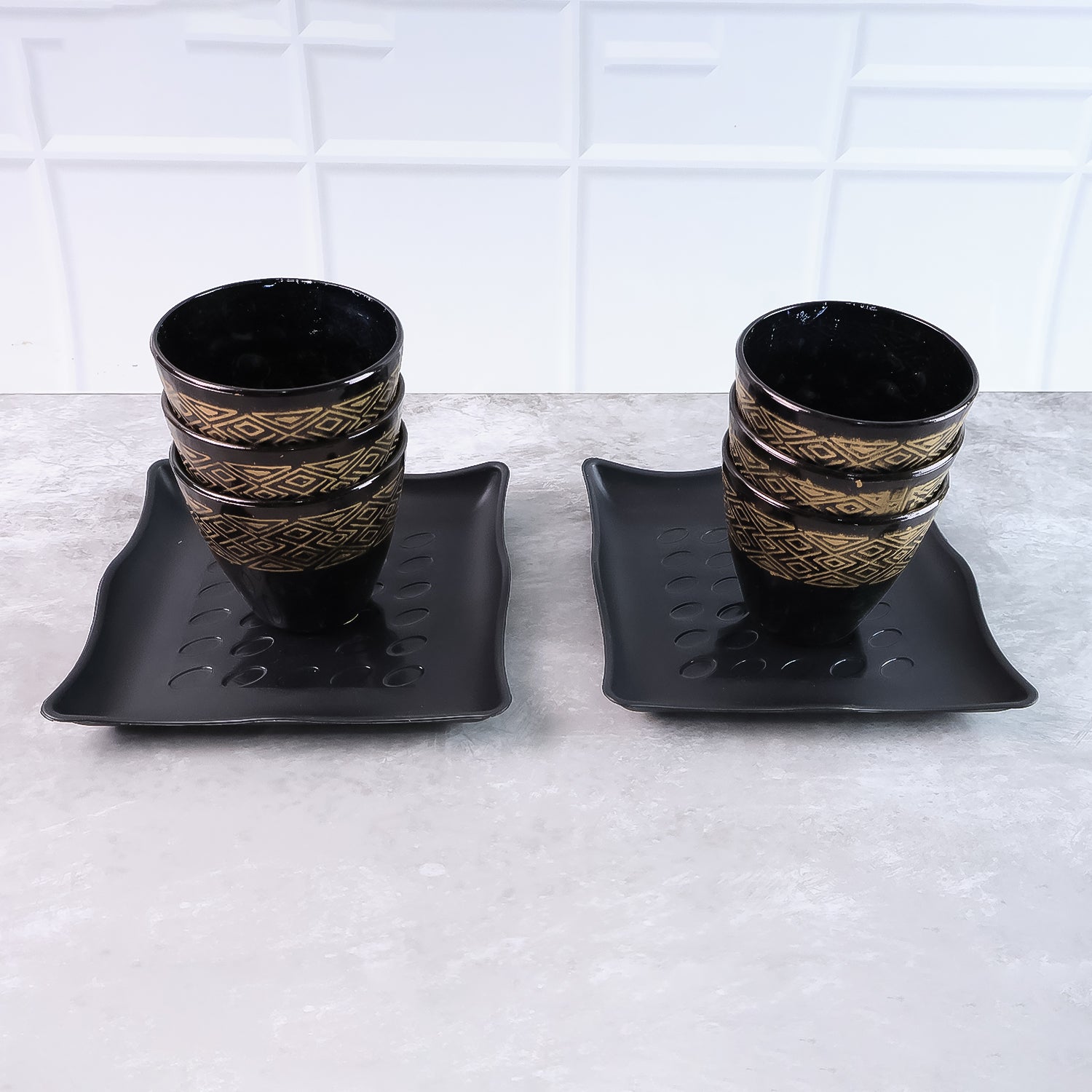 2 Bowl 6 Glass Snake Set ( 8 Pc Set )
