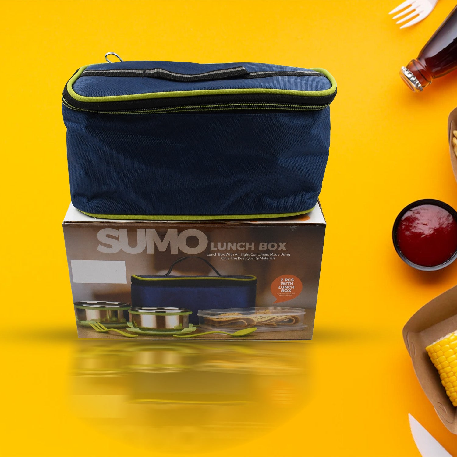 Airtight Leak Proof Stainless Steel Container Multi Compartment Lunch Box Carry To All Type Lunch In Lunch Box Premium Quality Lunch Box Ideal For Office School Kids Travelling Ideal (3 Different Lunch Box)