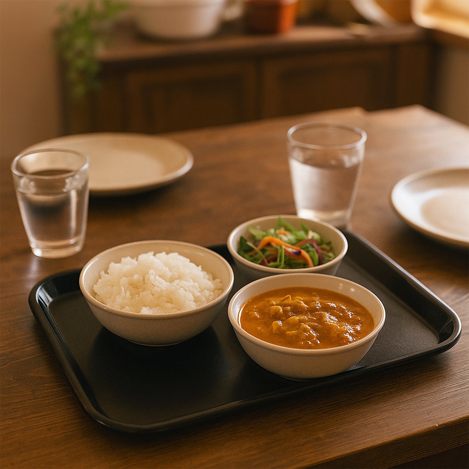 Plastic Serving Tray Plate 40 30 Cm (1 Pc Black)