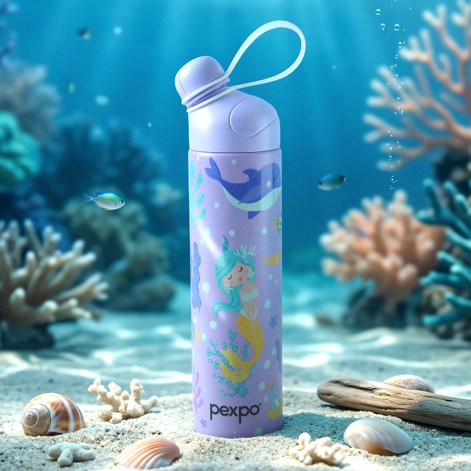 Pexpo Pico Art Printed Hot Cold Insulated Stainless Steel Water Bottle 500 Ml