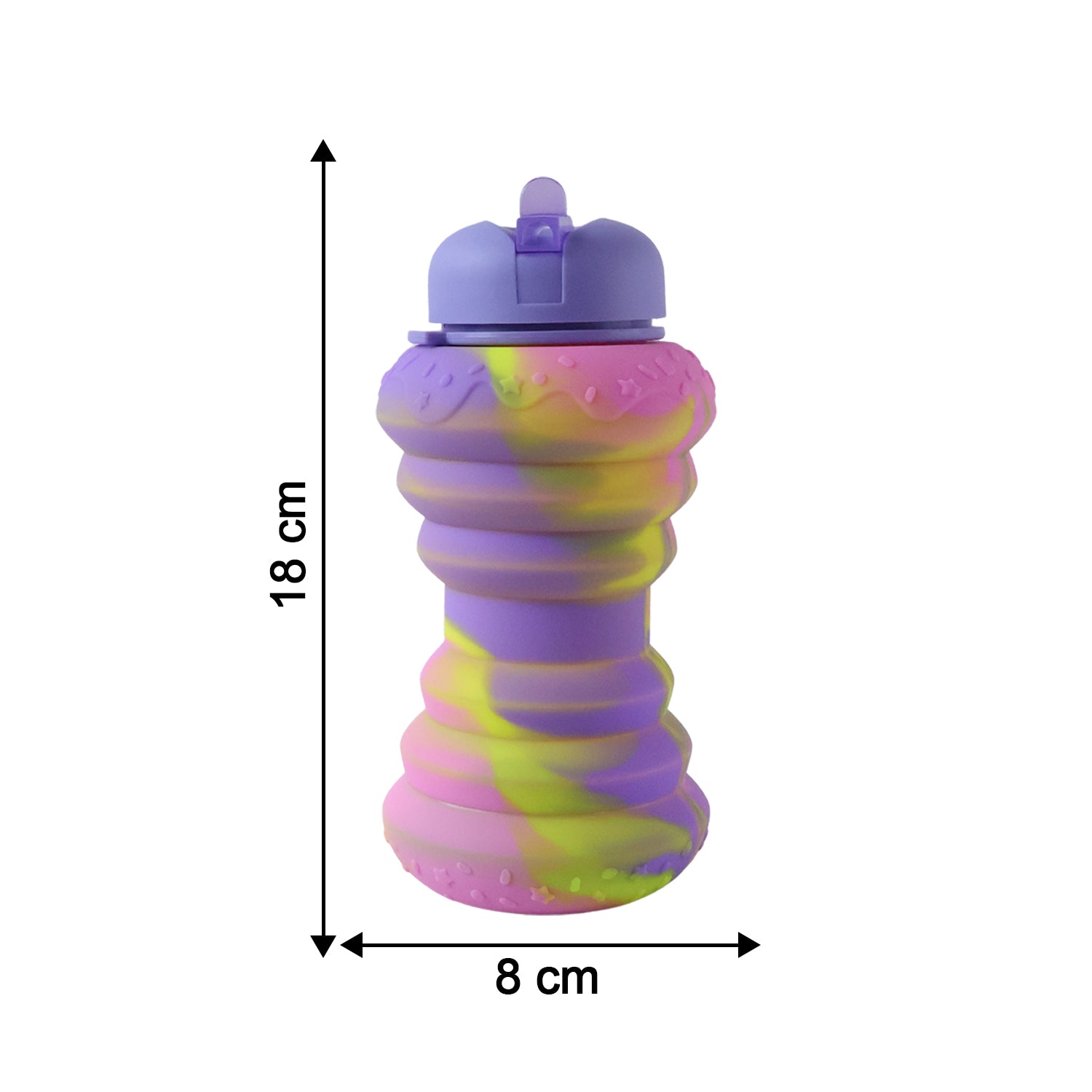Silicone Style Collapsible Foldable Sports Water Bottle 600 Ml (1 Pc)