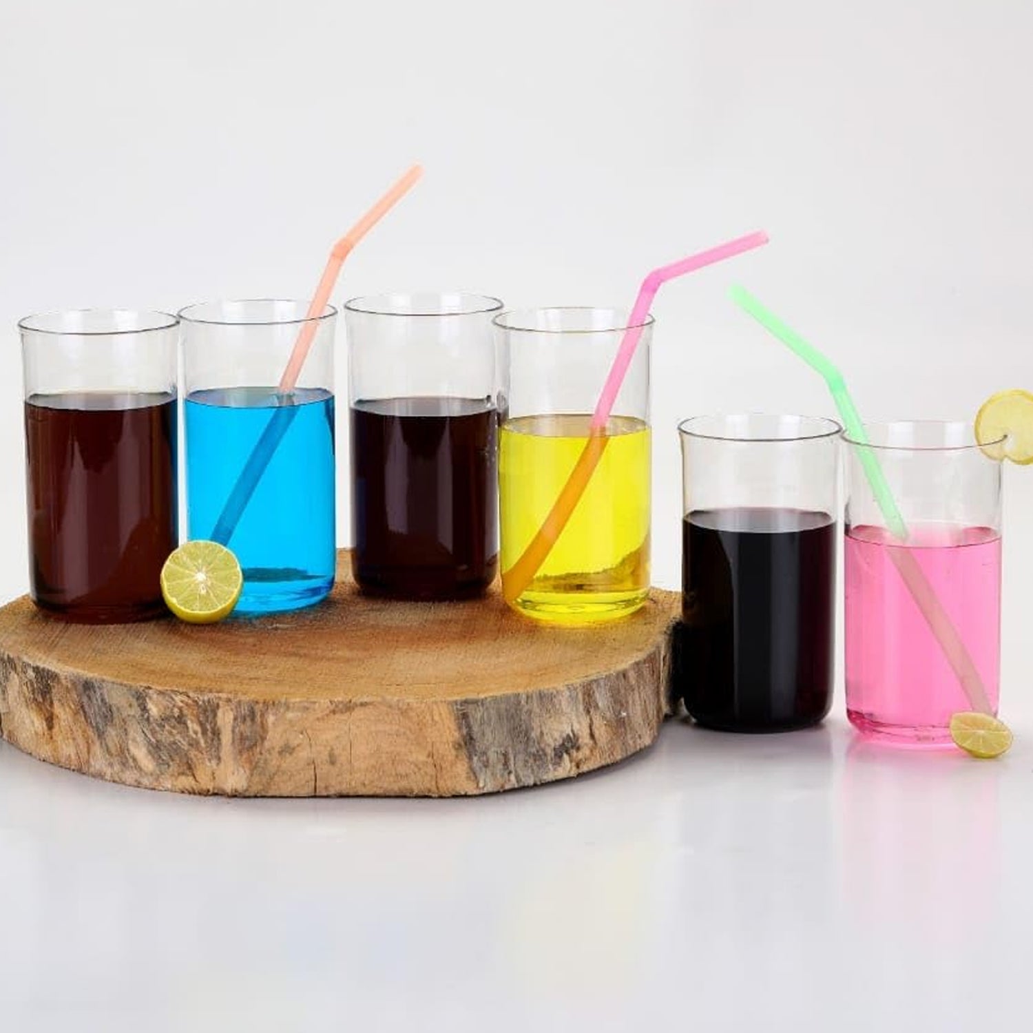 Glossy Plastic Glass Set (6 Pc 300 Ml)