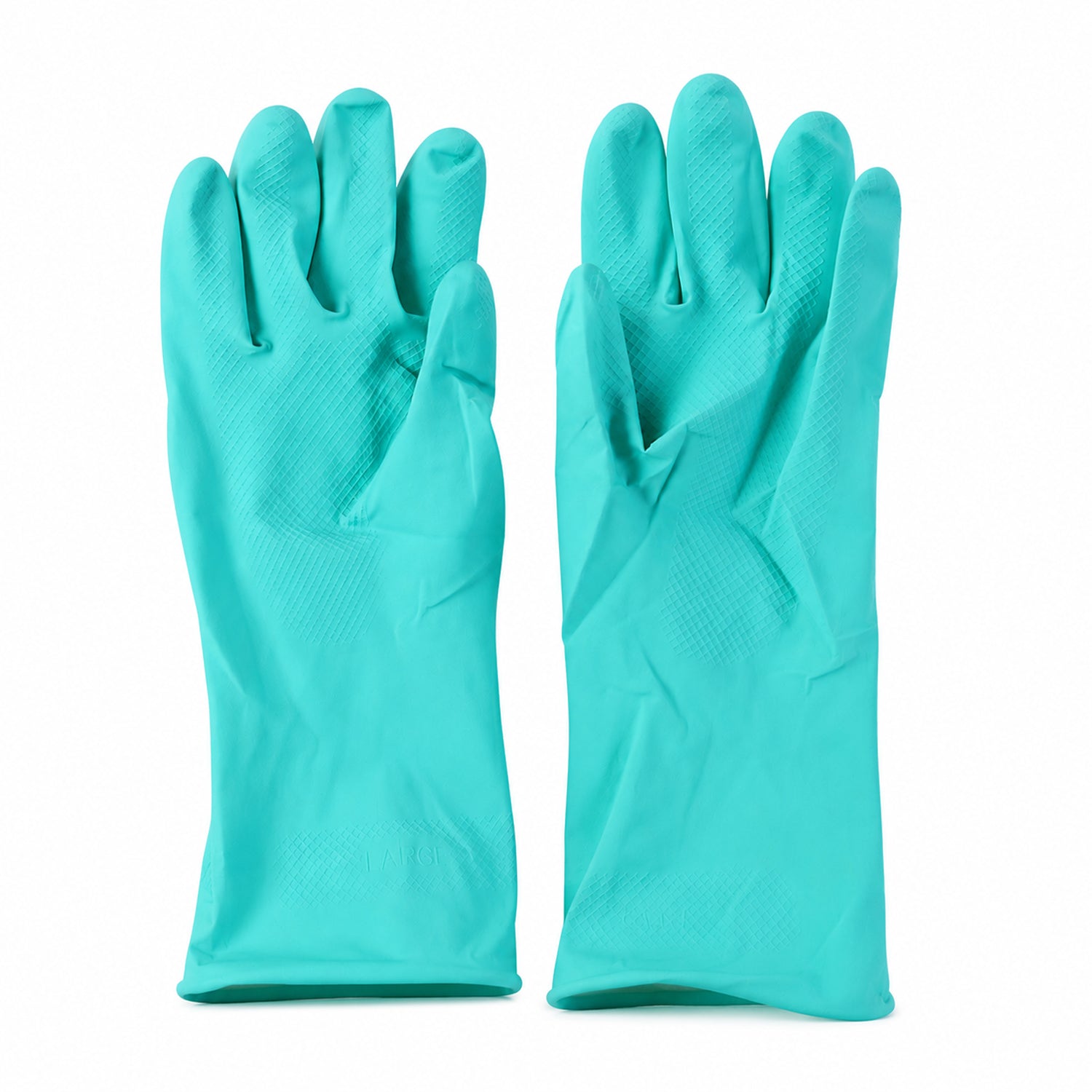 Large Victor Green Cleaning Rubber Gloves Reusable Kitchen Dishwash (1 Pair)