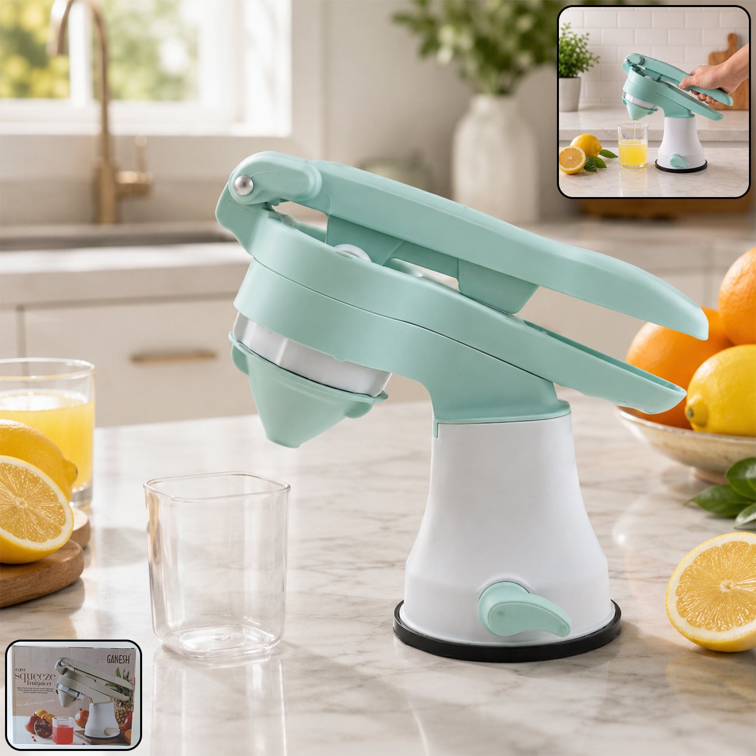 Manual Easy Squeezer Fruit Juicer Hand Press Citrus Juice Maker (1 Pc)