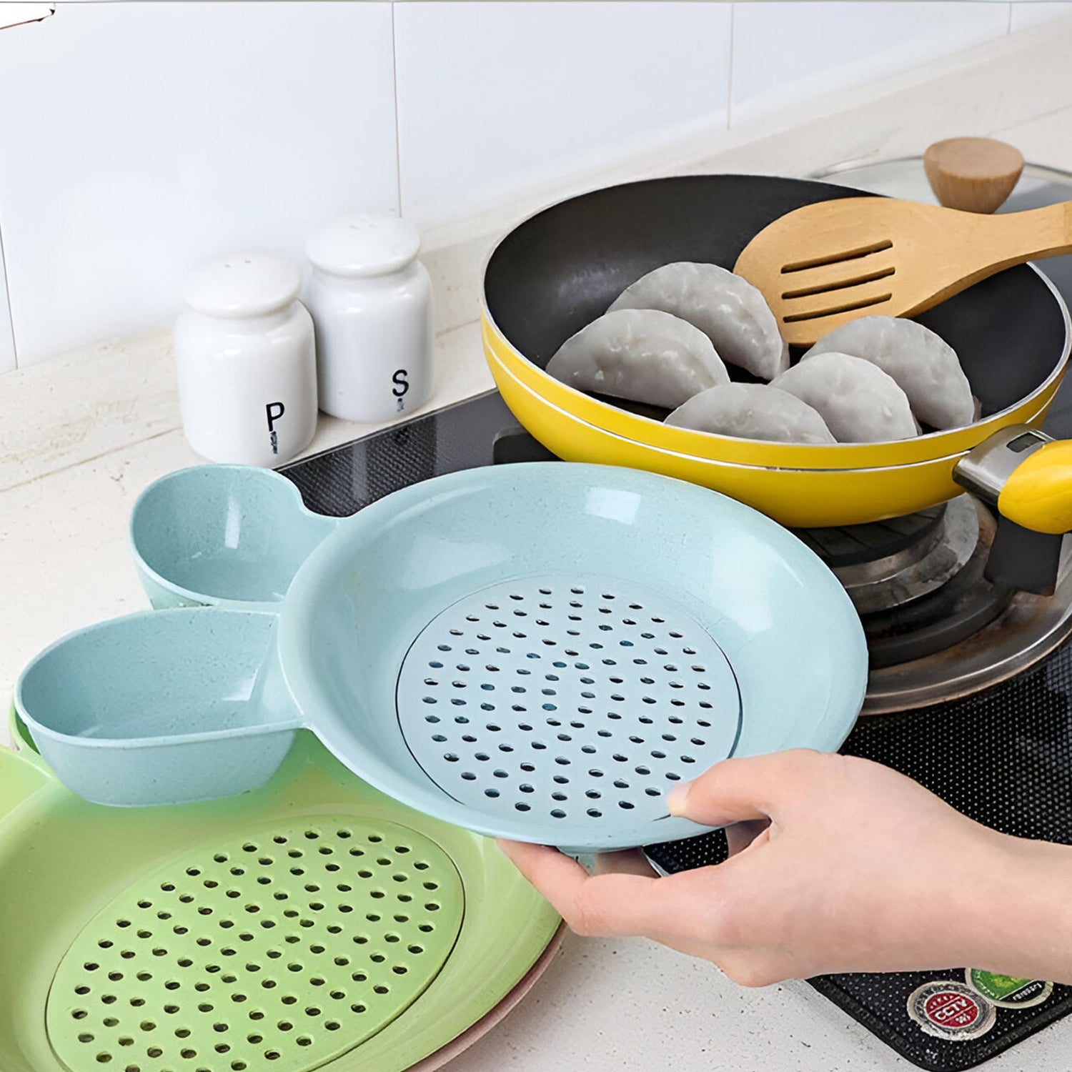 Multi-purpose Dumpling Snack Serving Plate (1 Pc)