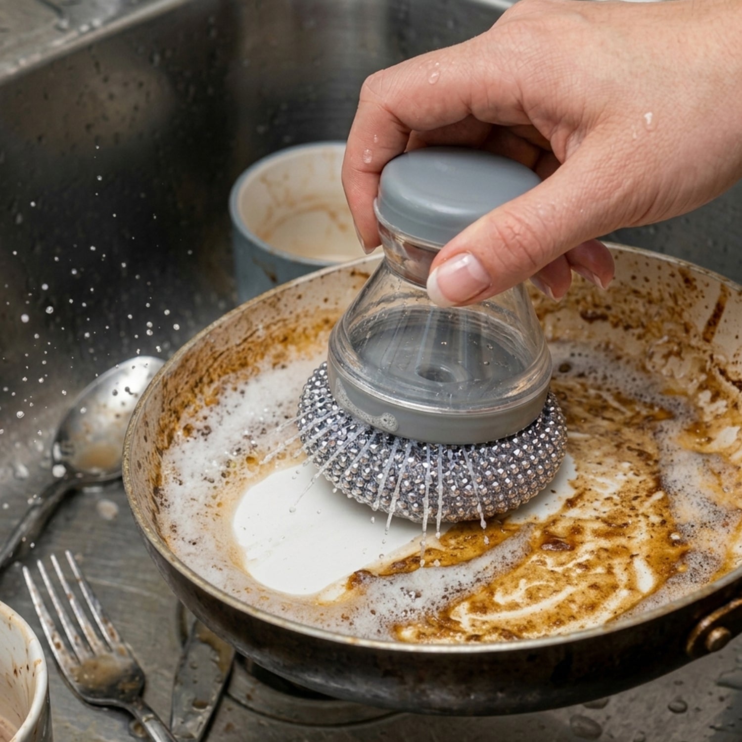 Liquid Dispensing Dish Cleaning Brush 1 Pc