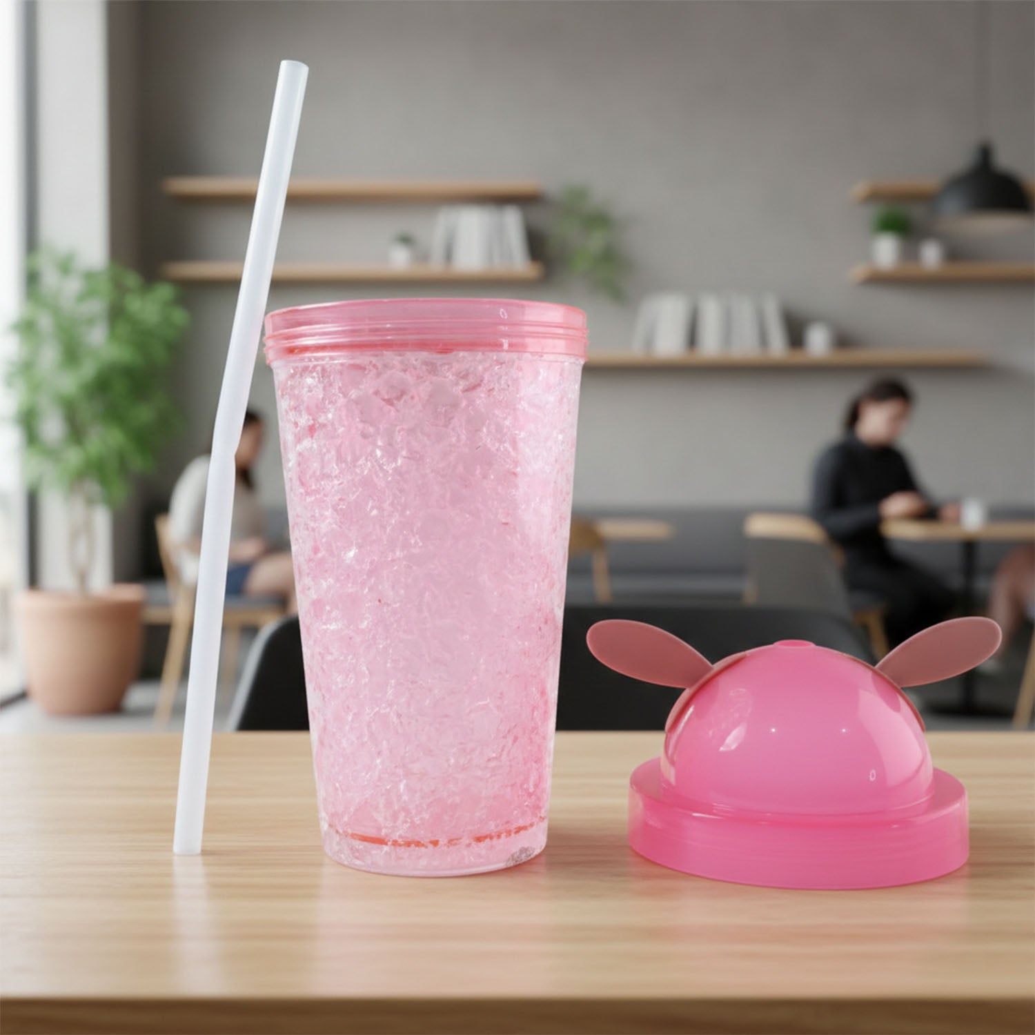 Cute Bunny Ear Design Tumbler Sipper Bottle (500 Ml 1 Pc)