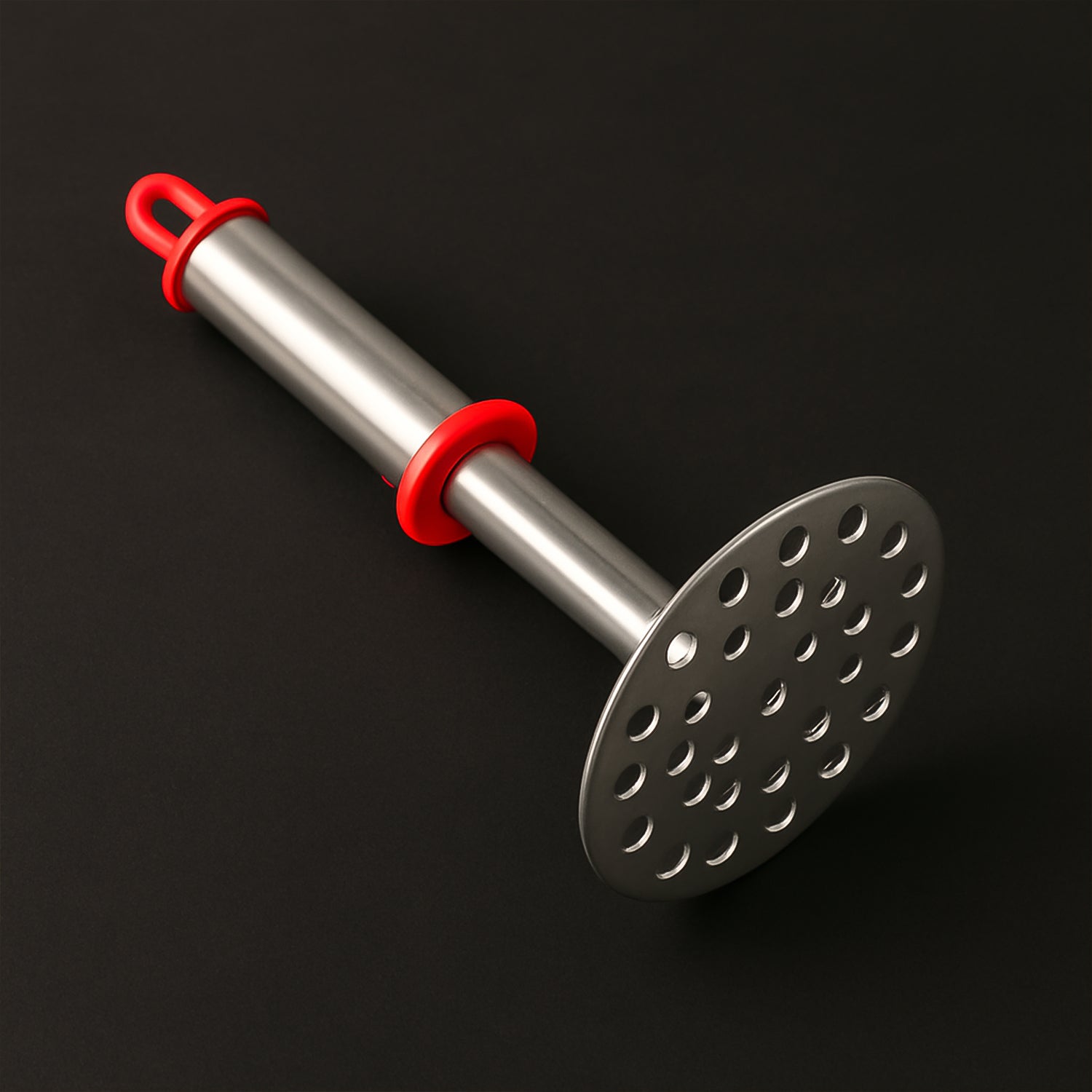 Stainless Steel Potato Masher With Ergonomic Handle (17cm 1 Pc)