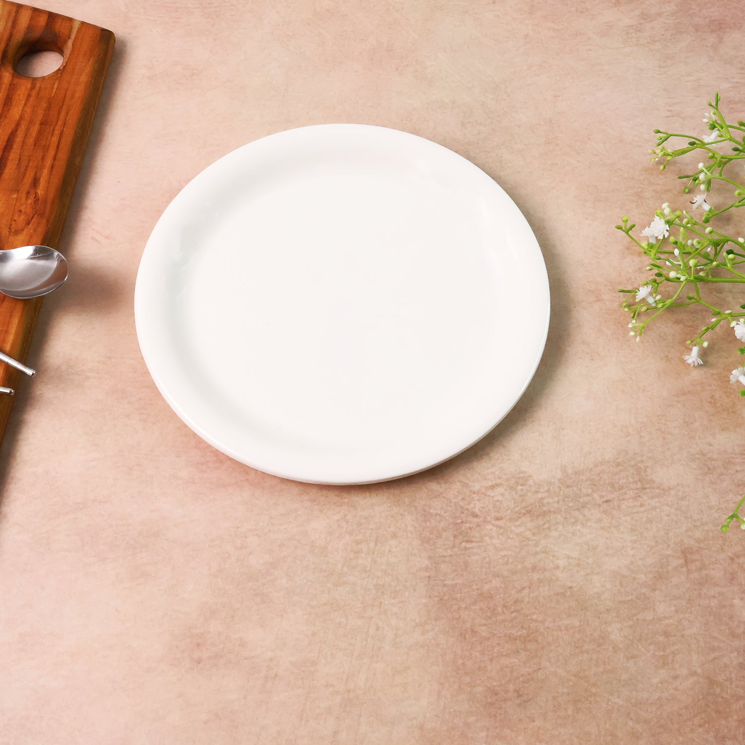 Plastic Round Dinner Serving Plate 19 Cm (1 Pc)