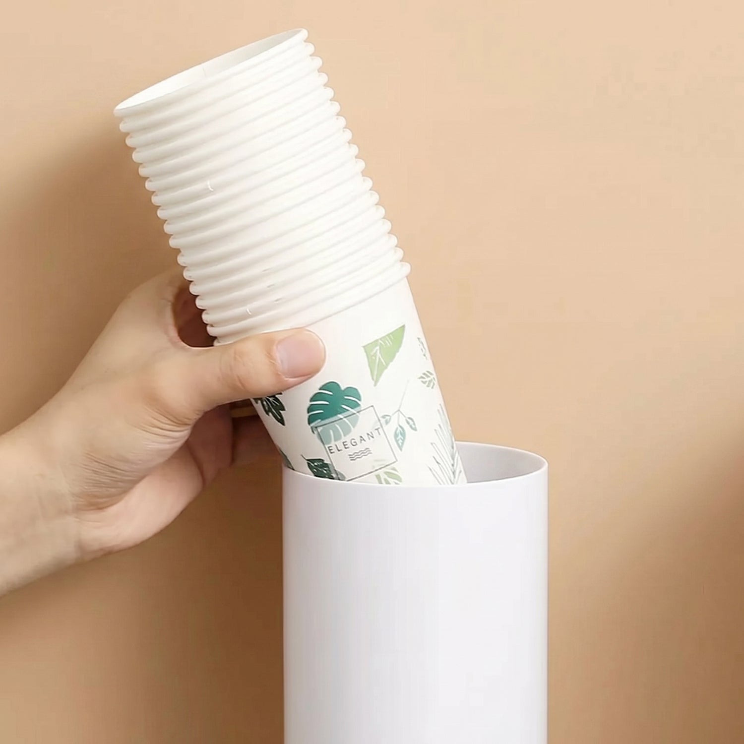 Wall Mounted Paper Cup Holder Disposable Cup Dispenser Storage Organizer (1 Pc)