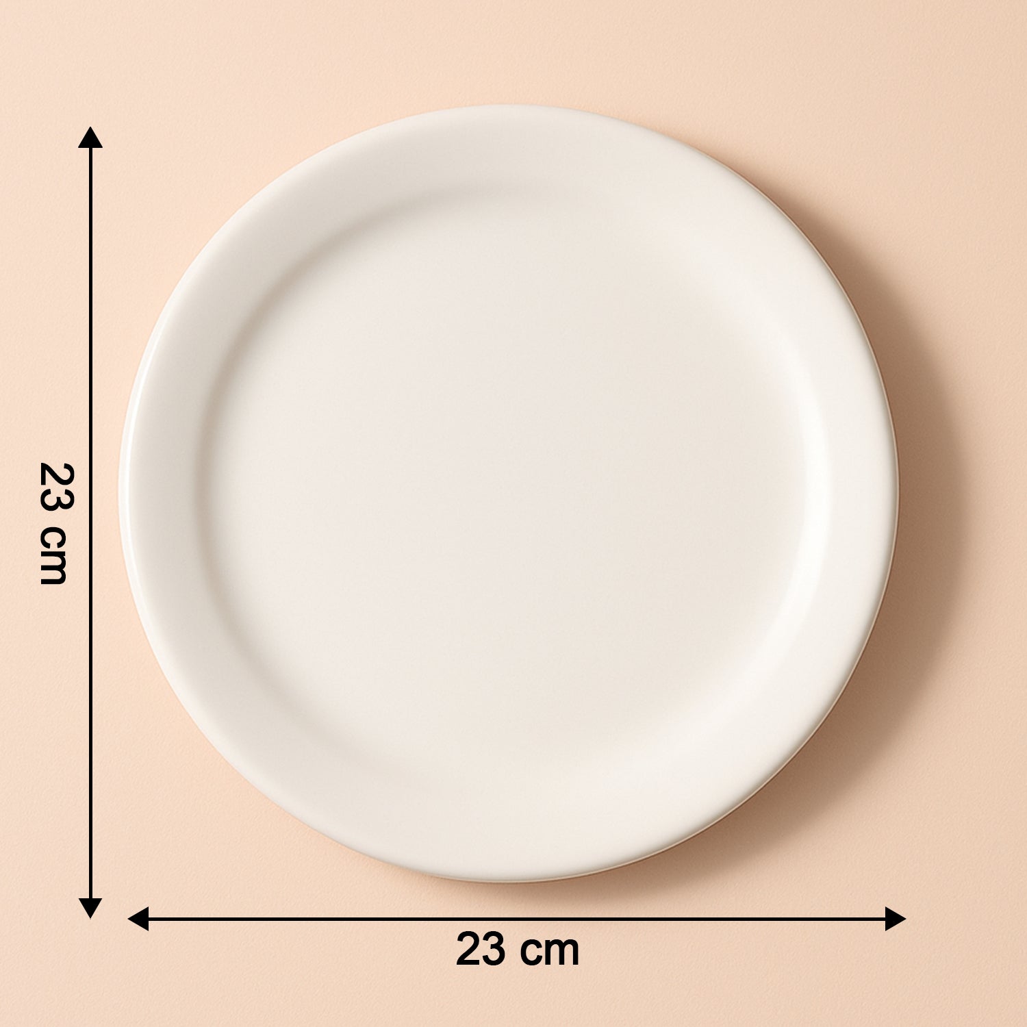 Plastic Round Dinner Serving Plate 23 Cm (1 Pc)