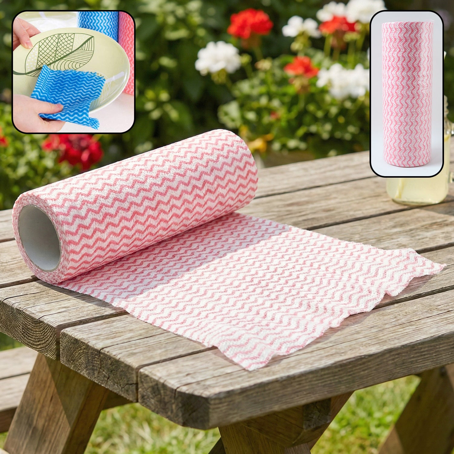Multipurpose Reusable Kitchen Cleaning Cloth Multi Pulls Roll (1 Roll)