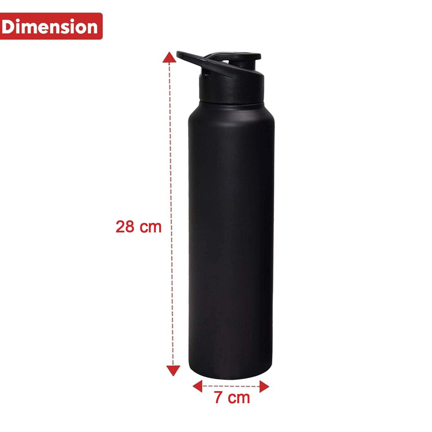 Stainless Steel 1000ml Flip-top Reusable Sports Water Bottle 1 Pc