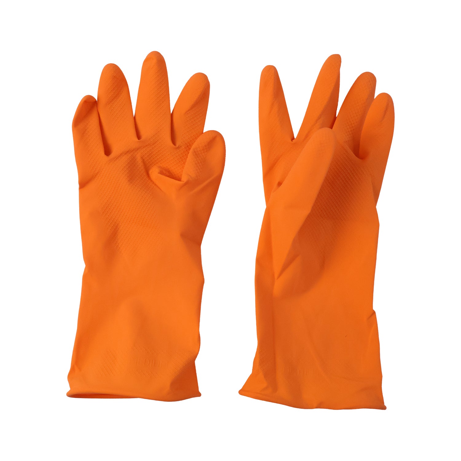 Medium Victor Orange Cleaning Rubber Gloves (1 Pair)