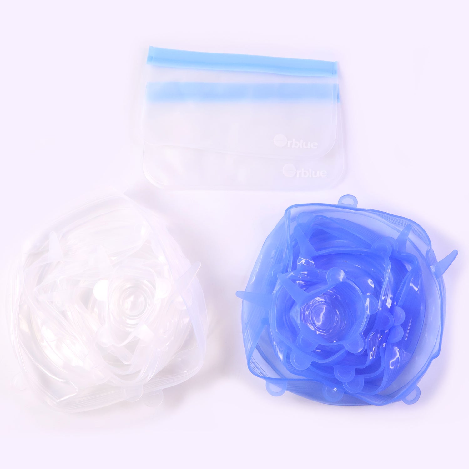 12 Peace Reusable Stretch Lids Set With 2 Storage Pouches Flexible Food Cover Lids
