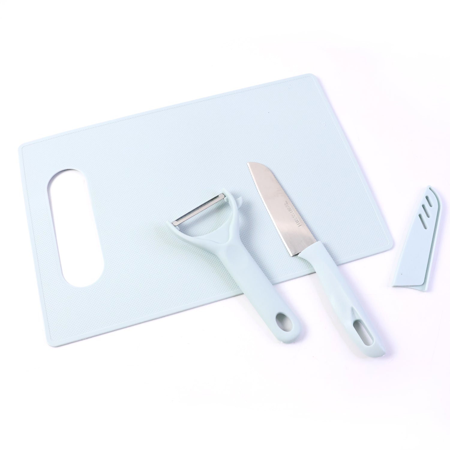 3 In 1 Kitchen Knife Chopping Board Set (1 Set)