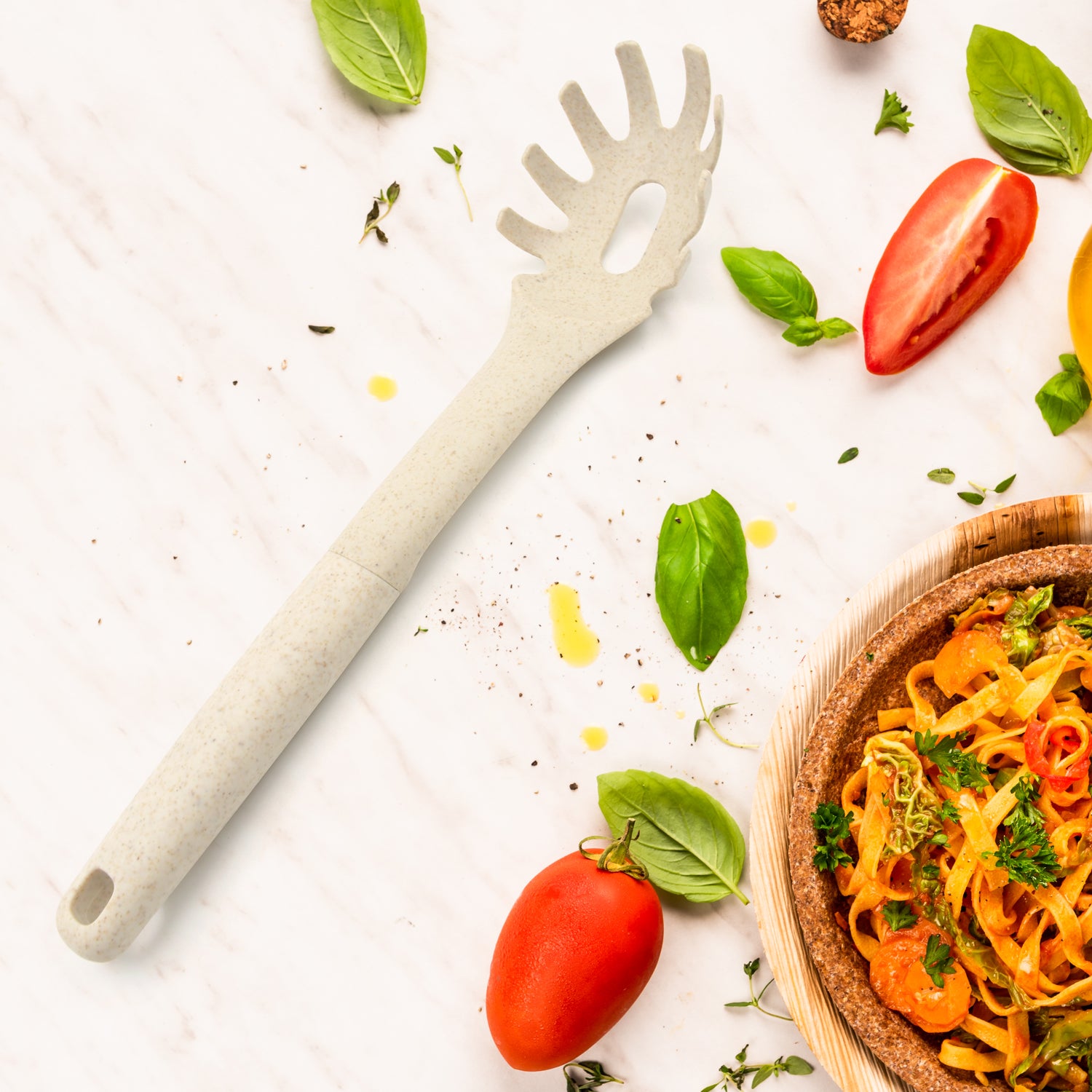 Plastick Kitchen Accessories Whisk Pasta Spoon Soup Spoon Heat Resistant Non Stick Spoons Kitchen Cookware Items (1 Pc )