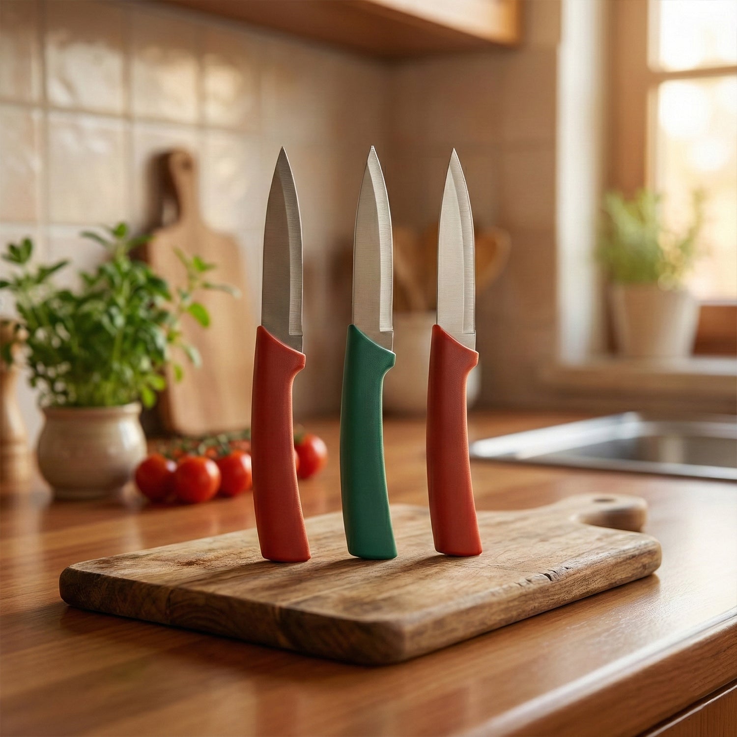 Multipurpose Kitchen Fruit Vegetable Cutting Knife Set (Pack Of 3)