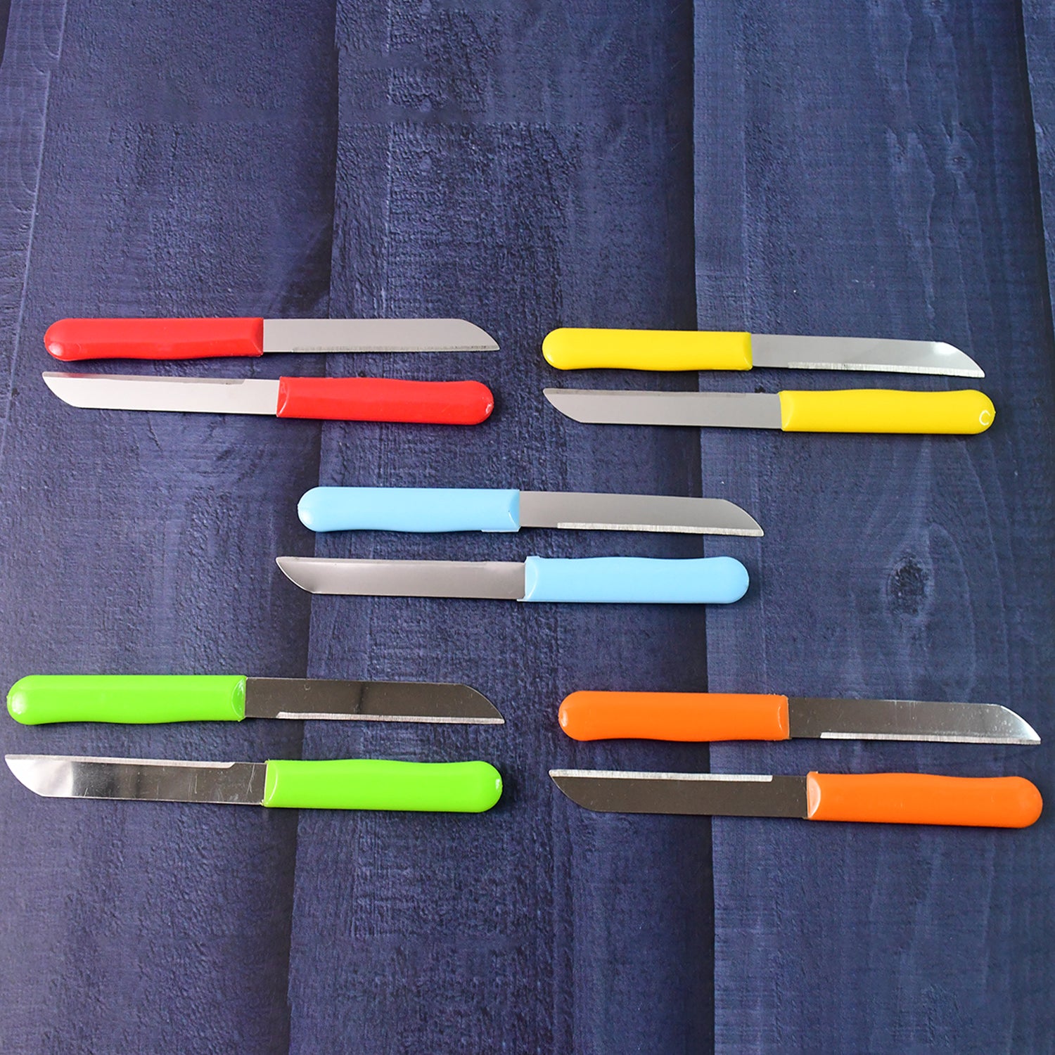 Premium Quality Stainless Steel Handle Plain Knife (10 Pc 1 Set)