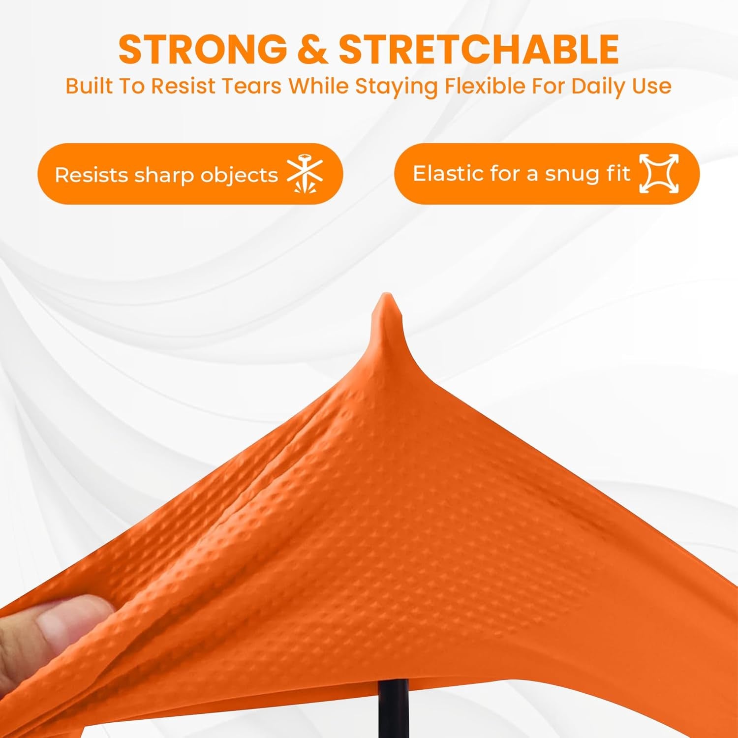 Large Orange Cleaning Rubber Gloves Reusable Kitchen Dishwashing (1 Pair)