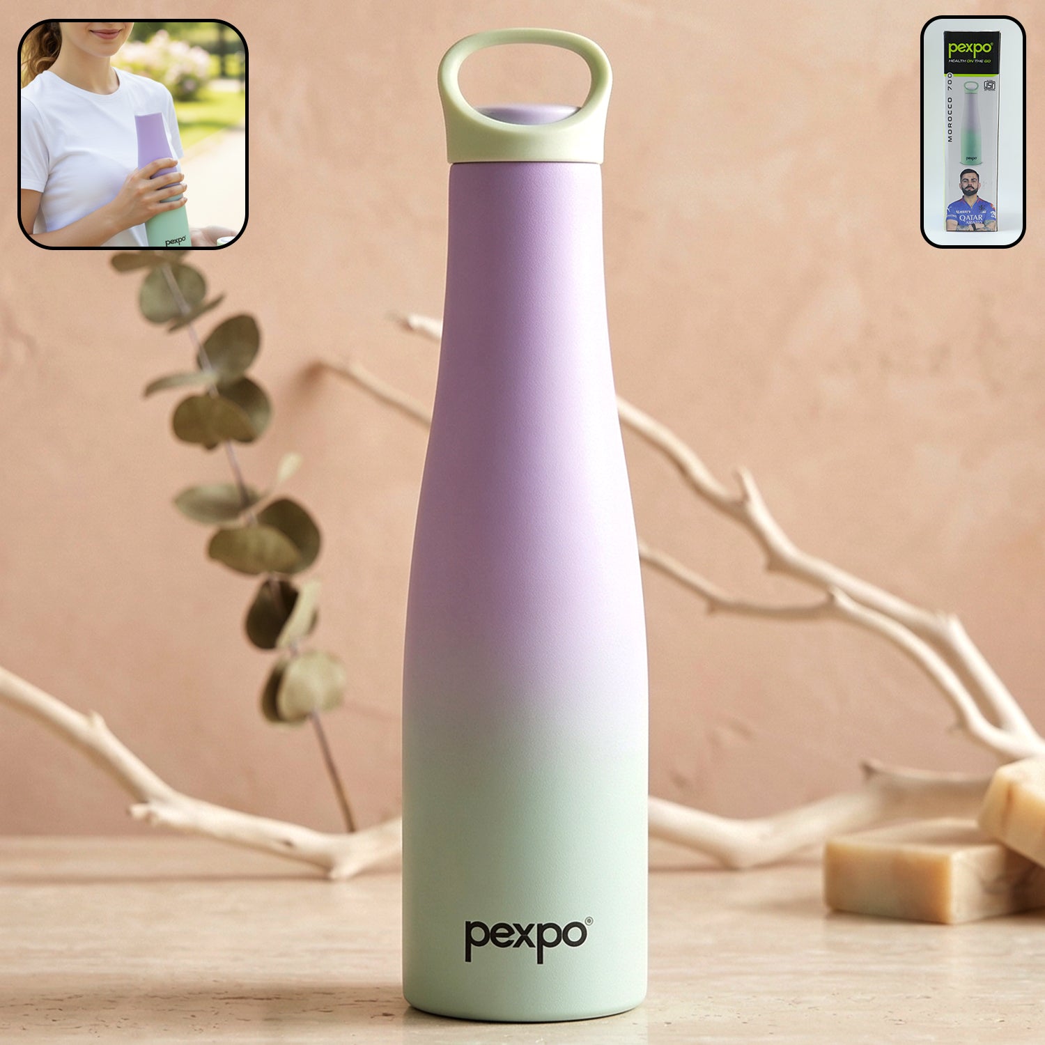 Pexpo Morocco Hot Cold Vacuum Insulated Stainless Steel Water Bottle 700 Ml