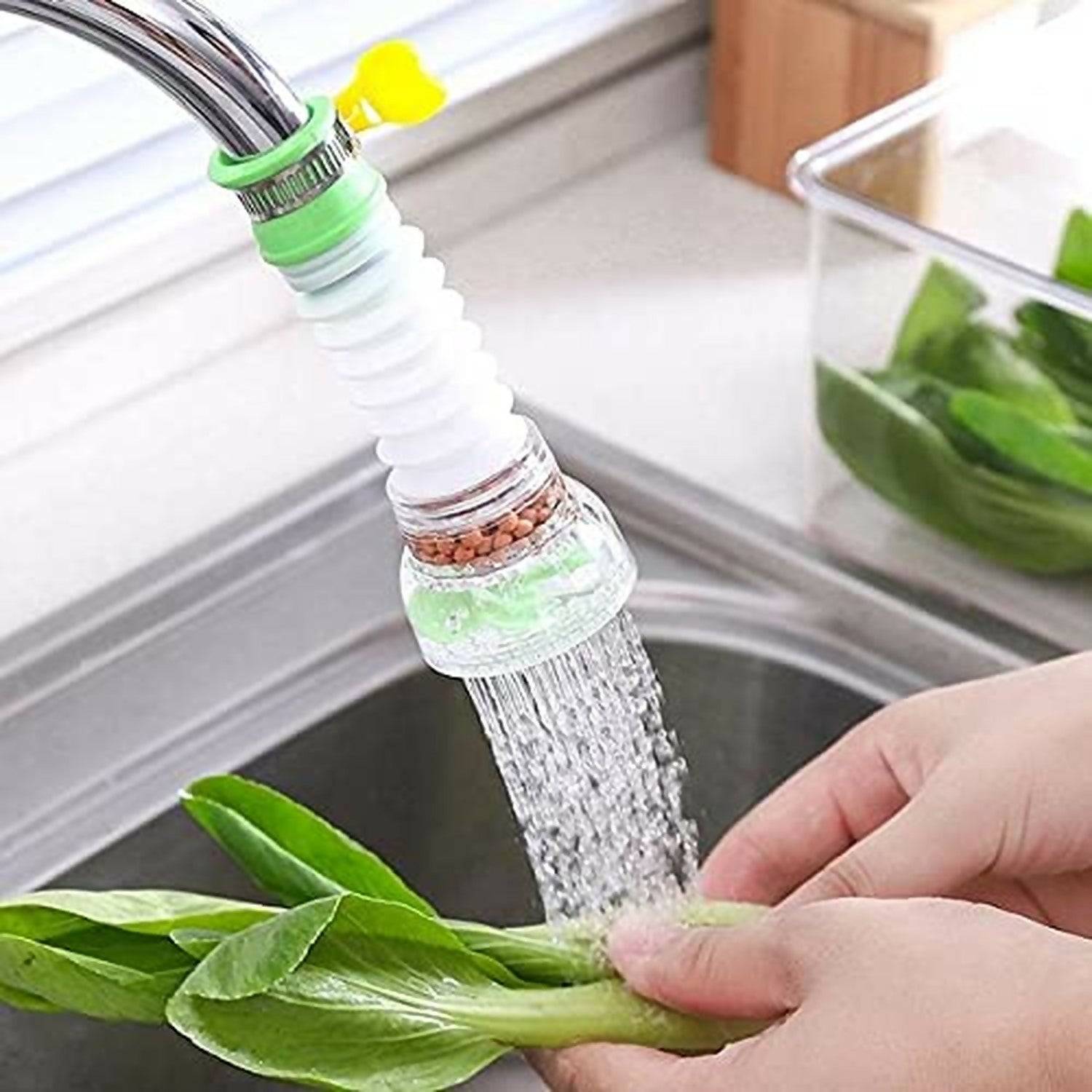 Kitchen Faucet Water Tap Filter with Rotating Shower Head for Sink