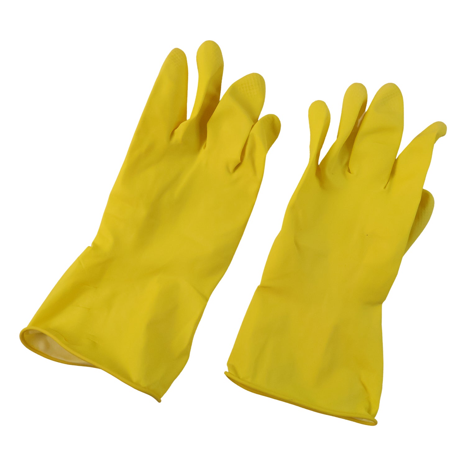 Large Victor Yellow Cleaning Rubber Gloves Reusable Kitchen Dishwash (1 Pair)