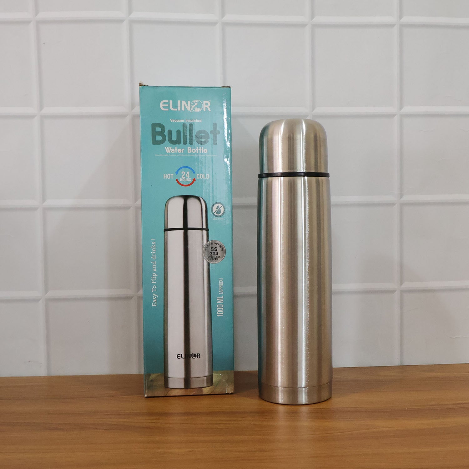 Bullet Style Stainless Steel Vacuum Insulated Water Bottle 1000 Ml