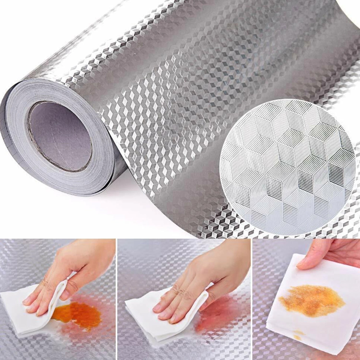 Aluminium Foil Paper Roll Kitchen Wrapping Food Storage Cooking Baking (1 Pc)