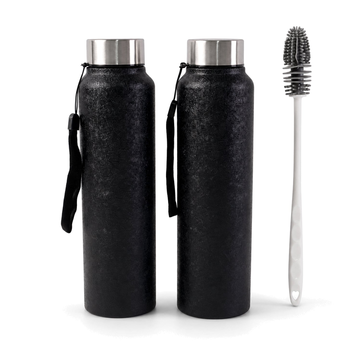 Buy 1 Stainless Steel Water Bottle With Free Cleaning Brush And Bottle (1 Set)