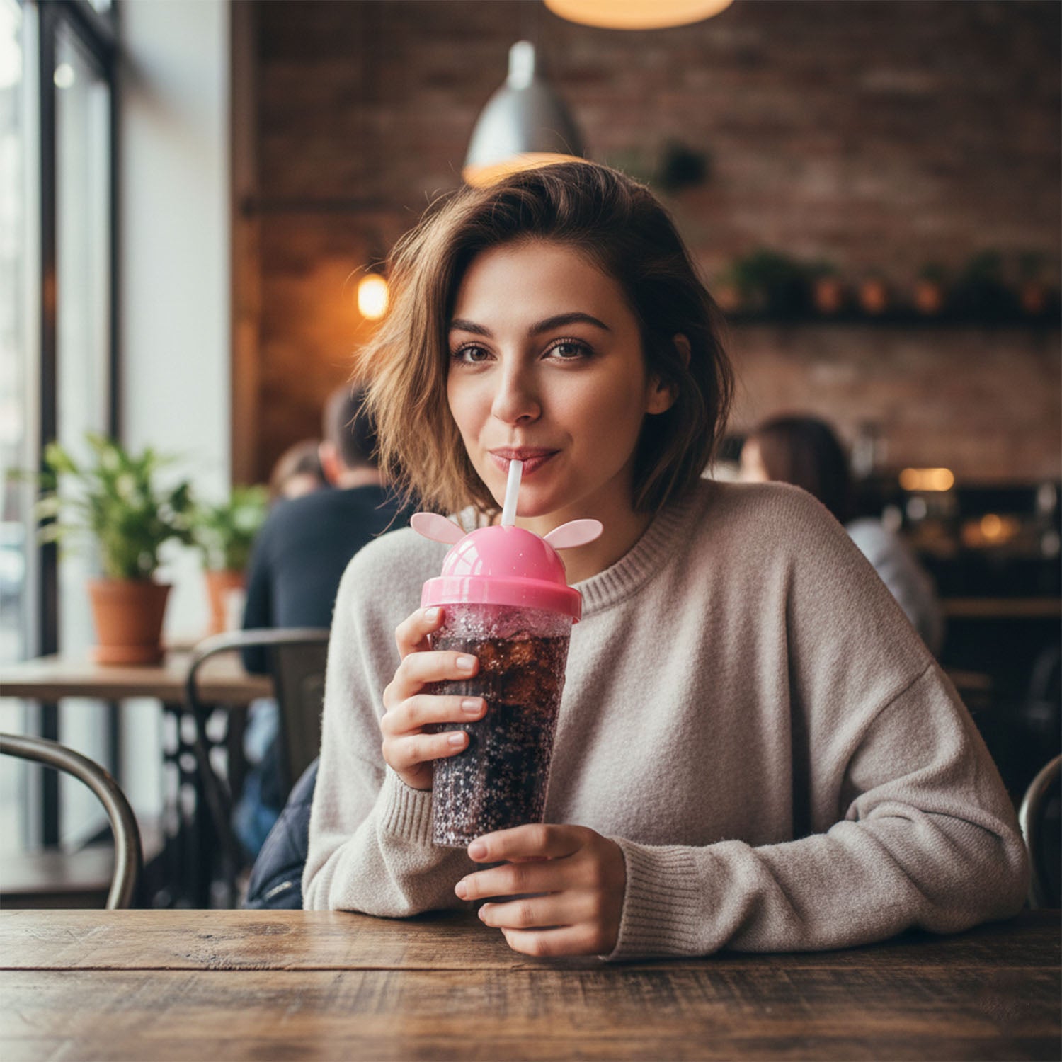 Cute Bunny Ear Design  Tumbler Sipper Bottle (500 Ml 1 Pc)