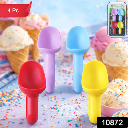 Plastic Ice Cream Scoop Set (4 Pc)