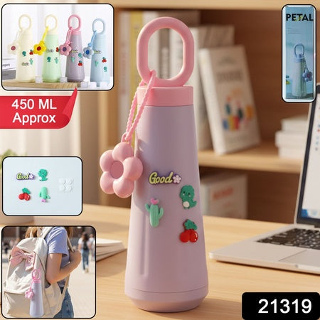 450 Ml Approx Cute Portable Water Bottle (1 Pc)