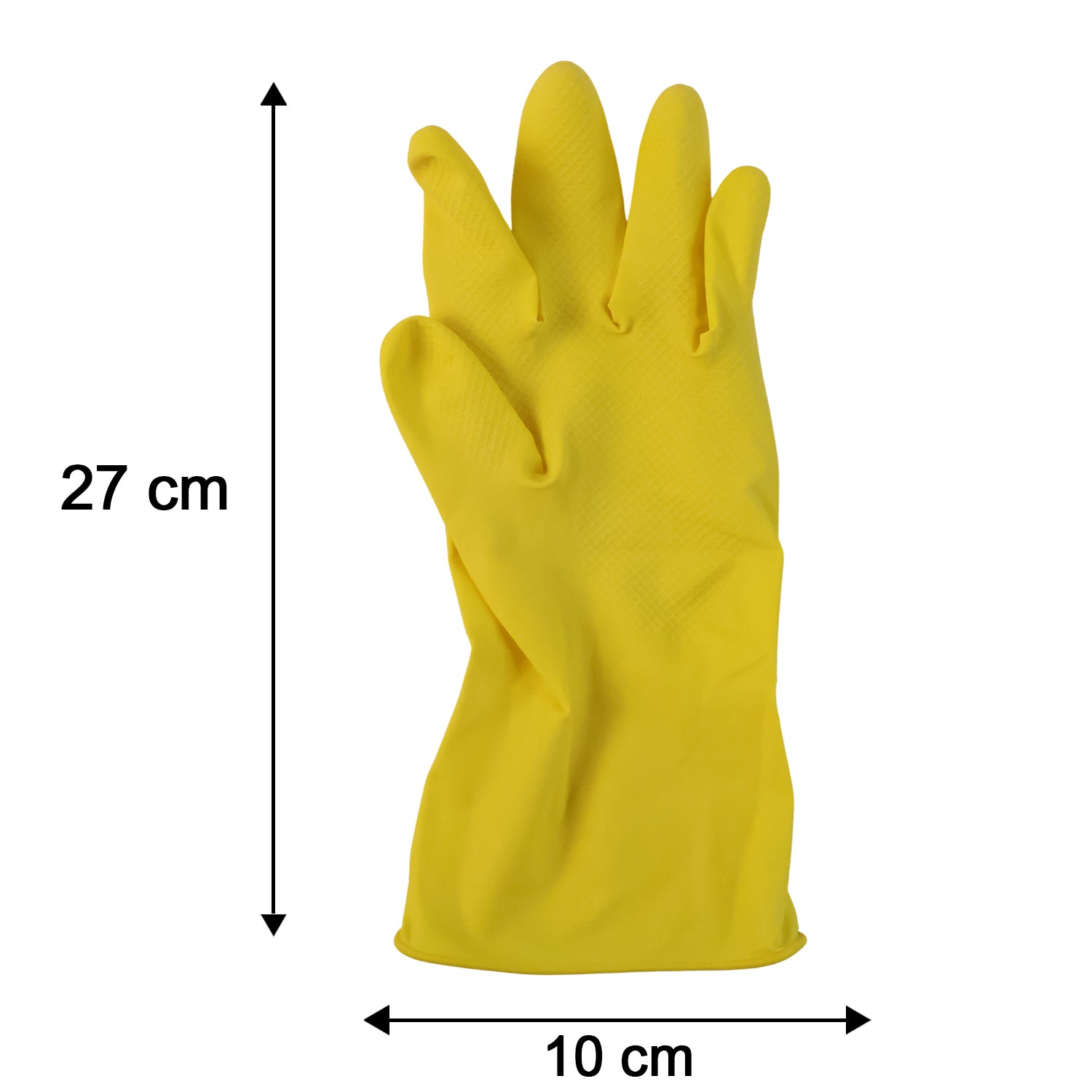 Large Victor Yellow Cleaning Rubber Gloves Reusable Kitchen Dishwash (1 Pair)