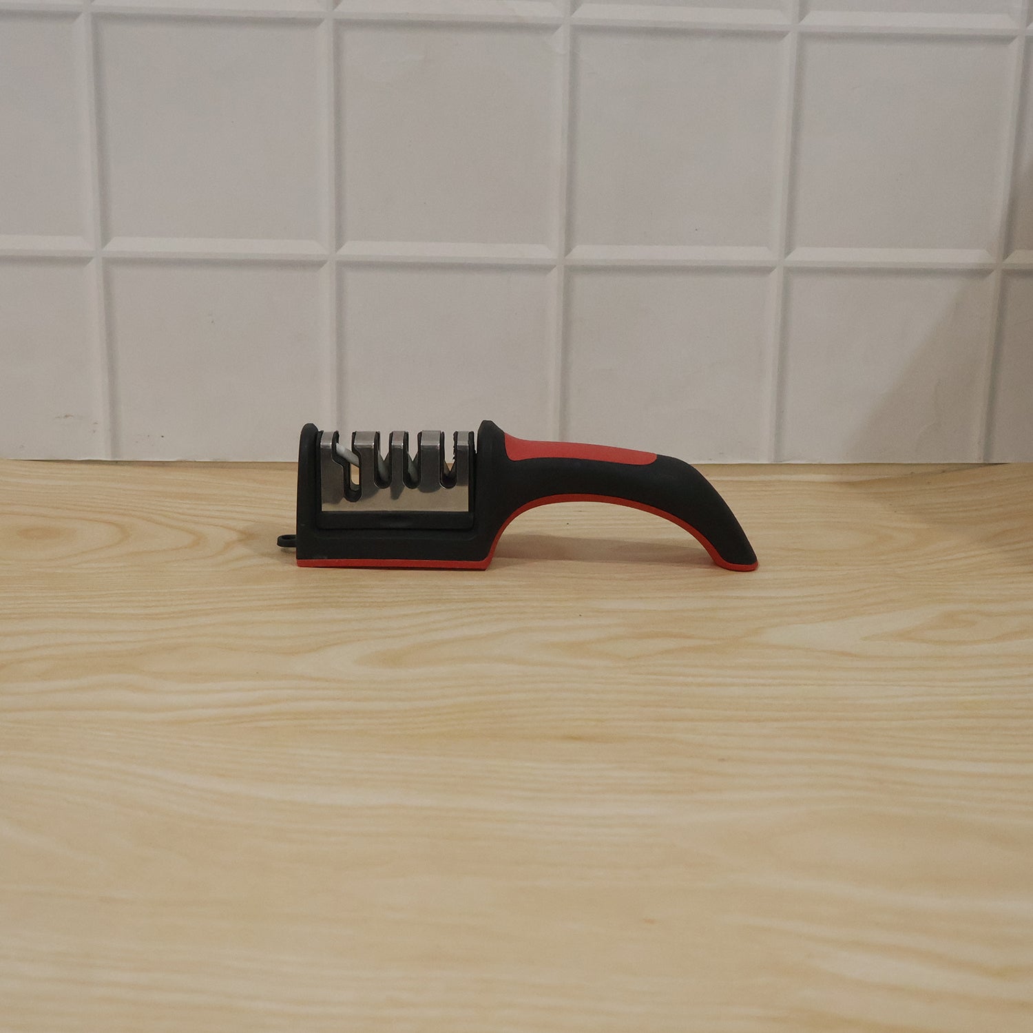 4 Stage Knife Sharpener Manual Kitchen Sharpening Tool With Non-slip Base (1 Pc)